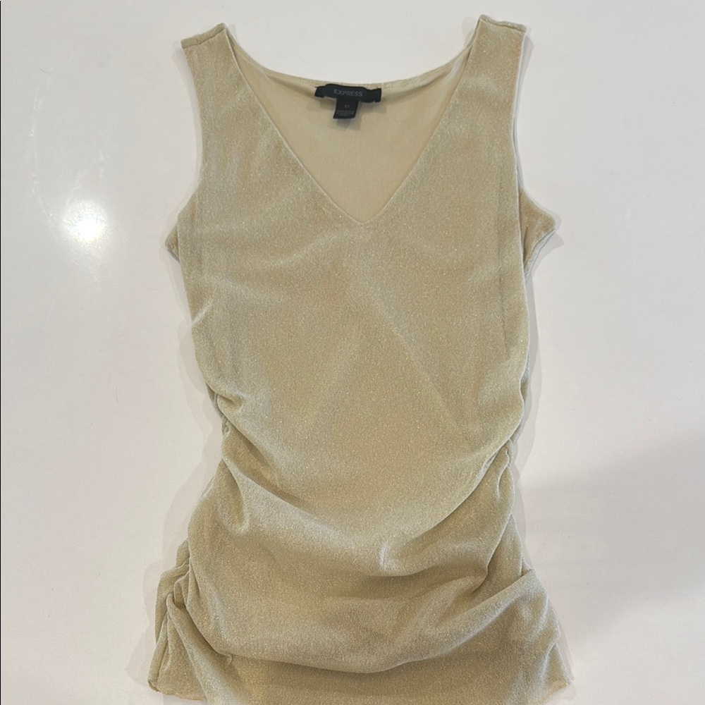 Elegant Cream Sleeveless Top